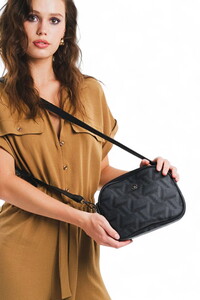  U.S. Polo Assn. Logo Detaylı Siyah Kadın Çapraz Askılı Çanta US25524