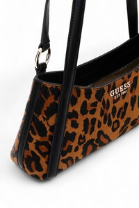  Guess Domitilla Siyah-Kahve-Leopar Kadın Omuz Çantası HWLO7529180