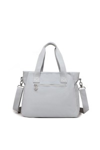  Smart Bags Krinkıl Açık Gri Kumaş Kadın Omuz Çantası SMB3110