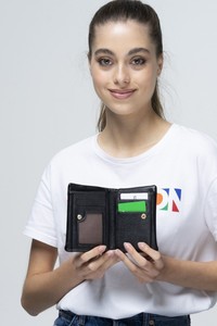  Benetton Soft Line Siyah Kadın Cüzdan BNT654