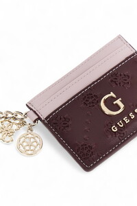  Guess Logo Detaylı Bordo Kadın Kartlık RW1795P5401