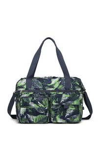 Smart Bags Krinkıl Lacivert/Yeşil Kadın Omuz Çantası SMB3135