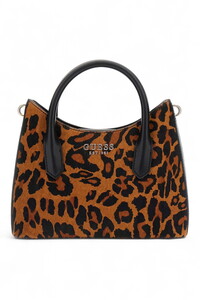 Guess Domitilla Siyah-Kahve-Leopar Kadın El Çantası HWLO7529760