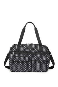 Smart Bags Krinkıl Siyah/Beyaz Kadın Omuz Çantası SMB3135