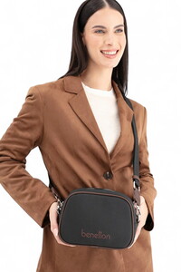  Benetton  Siyah-Kahve Kadın Çapraz Askılı Çanta BNT1648