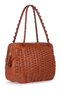  Gön Hand Made Taba Kadın Omuz Çantası Kirpi