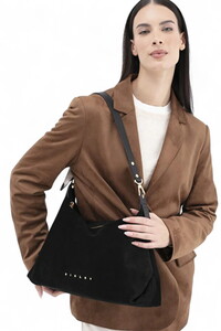 Sisley Nappa Siyah Kadın Omuz Çantası SLY300
