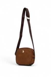  U.S. Polo Assn. Logo Detaylı Taba Kadın Çapraz Askılı Çanta US25627