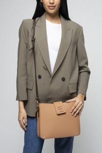 Valentino Orlandi Monogram Camel/Kahve Kadın Çapraz Askılı Çanta VLT055