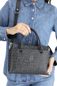 Benetton Monogram Siyah Kadın El Çantası BNT1693